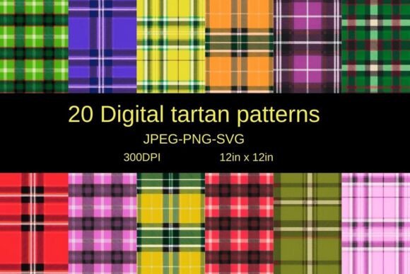 20 Digital Tartan Patterns