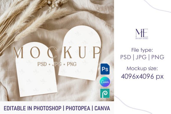 Arch Invitation Mockup Arched Card