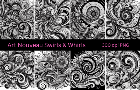 Art Nouveau Swirls and Whirls