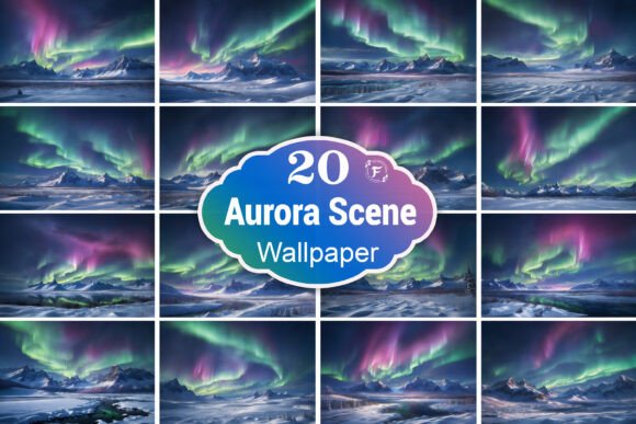 Aurora Landscape Wallpaper: Enhancing Visual Workflows with Nature-Inspired Design