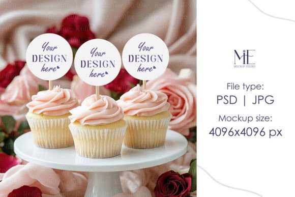 Cupcake Topper Mockup, Circle Topper PSD and More: A Creative Tool for Designers