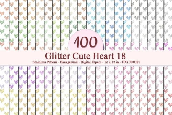 Glitter Cute Heart 18 Pattern: A Versatile Digital Design for Modern Creativity