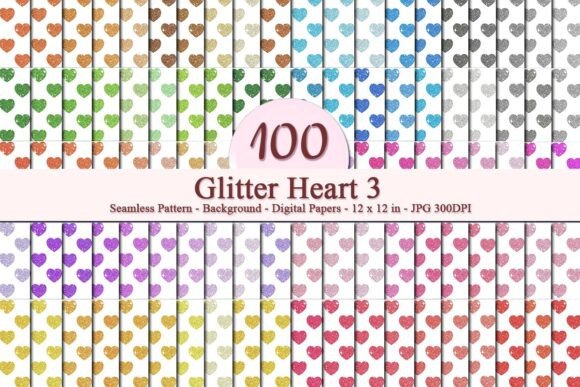 Glitter Heart 3 Pattern: A Versatile Digital Design for Modern Creativity