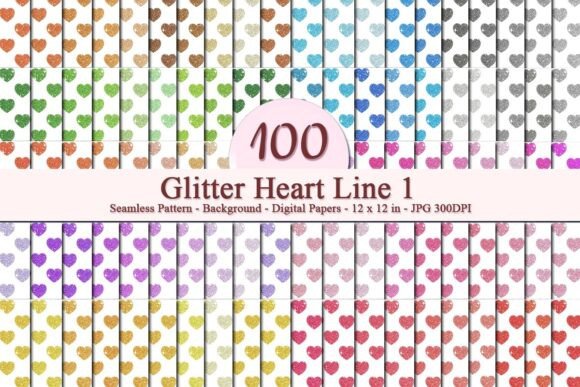 Glitter Heart Line 1 Pattern: A Luxurious Addition to Your Creative Workflow