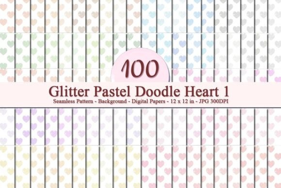 Glitter Pastel Doodle Heart 1 Pattern: A Versatile Design for Modern Creativity