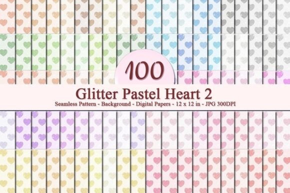 Glitter Pastel Heart 2 Pattern: A Versatile Digital Design for Creative Businesses