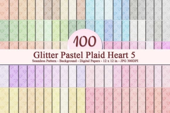 Glitter Pastel Plaid Heart 5 Pattern: A Strategic Digital Asset for Creative Businesses