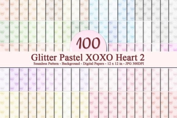 Glitter Pastel XOXO Heart 2 Pattern: A Versatile Digital Asset for Creative Businesses