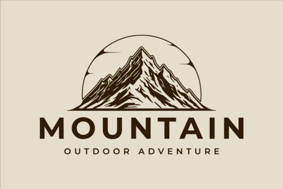 Mountain Logo Vector Vintage Design