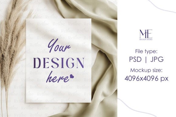 Newspaper Mockup, Boho Card Mockup PSD