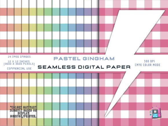 Seamless Pastel Gingham Digital Papers: A Versatile Design Resource for Creative Projects