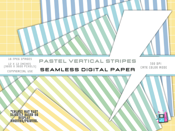 Seamless Pastel Vertical Stripes