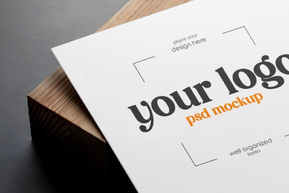 Texture Paper Brand Logo Mockup