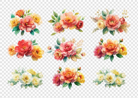 Wedding Floral Bouquet Watercolor PNG: A Versatile Design for Creative Projects